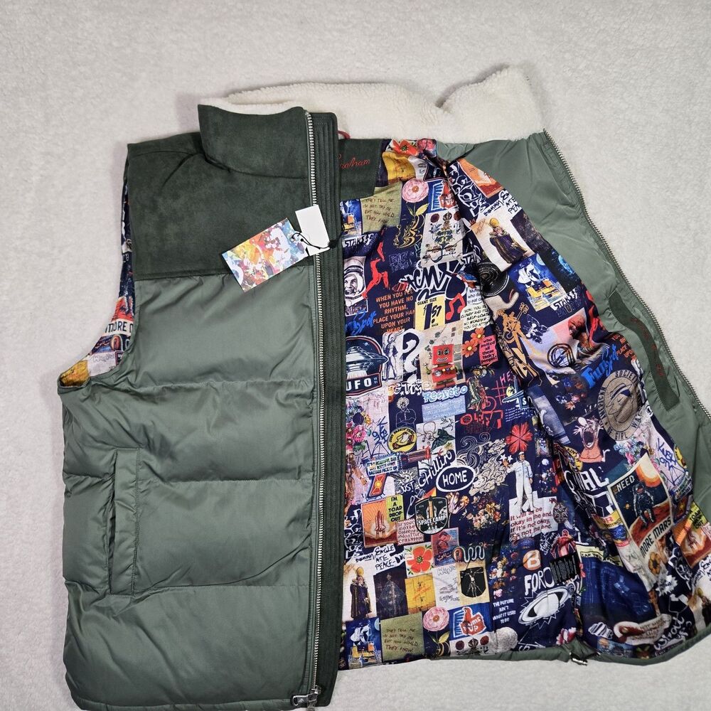 $258 ROBERT GRAHAM Mens 2XL Forest Green Puffer Vest RGF23R82 XXL‎